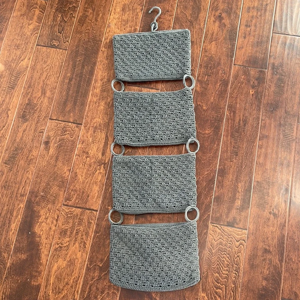 Over the door crochet style holder, very well made with sturdy wire edges